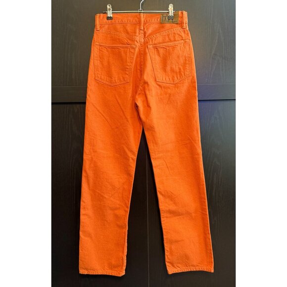 Ralph Lauren Double RL (RRL) High Boy Fit Denim Orange Jeans size 27 Women’s - Picture 8 of 13